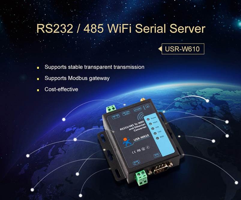 Serial to WiFi and Ethernet Converter which supports stable transparent transmission and modbus gateway